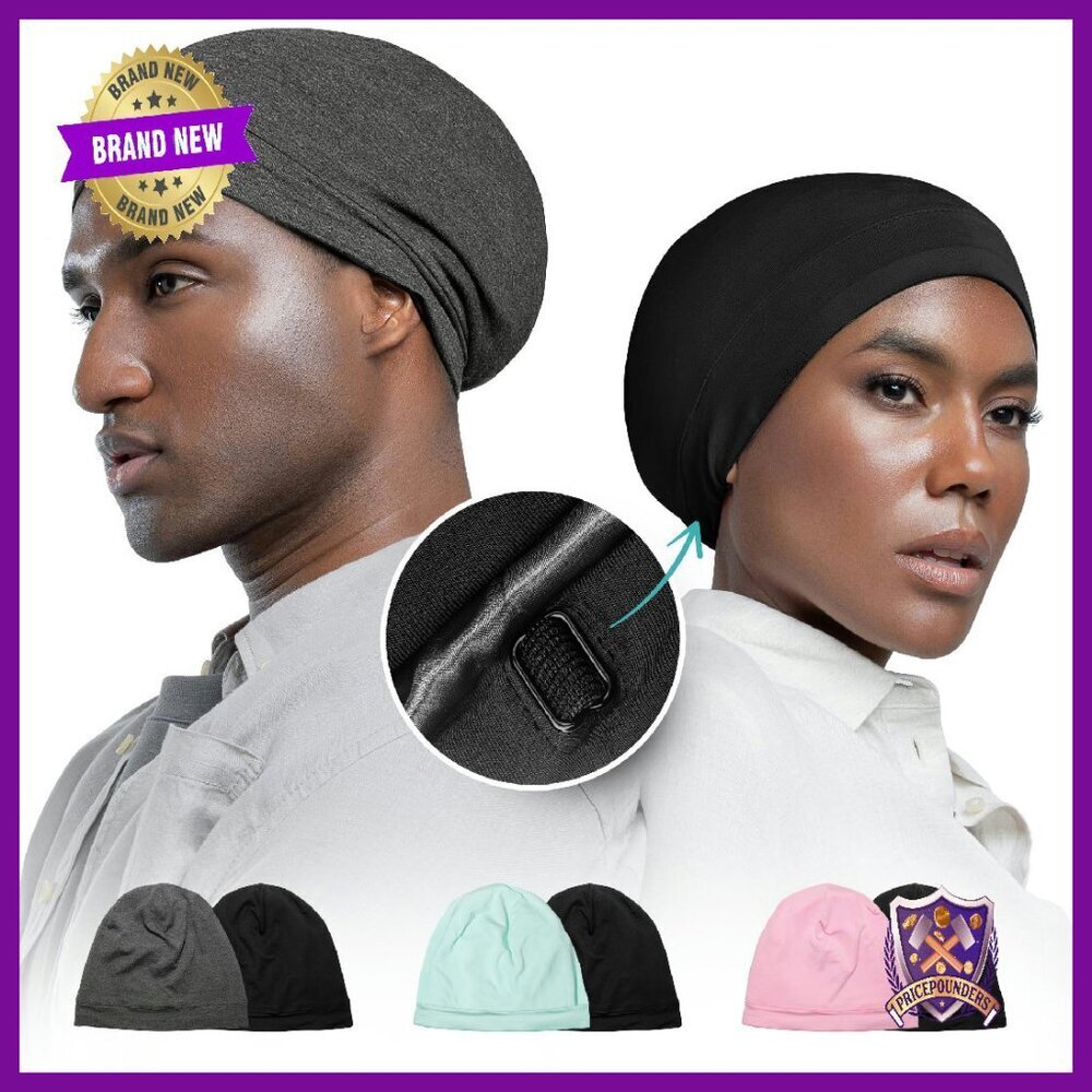 Satin Sleep Bonnet Adjustable Silk Hair Wrap for Curly Hair Protection